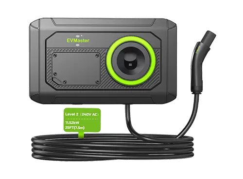 Carregador EVMaster Tesla N&iacute;vel 2 48A NACS, cabo de 25 p&eacute;s, plug-in NEMA 14-50