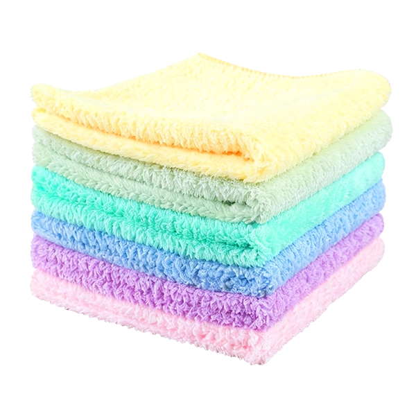 Panos de l&atilde; coral ALLROAD pacote com 6 30x30cm, panos de prato de cozinha de microfibra
